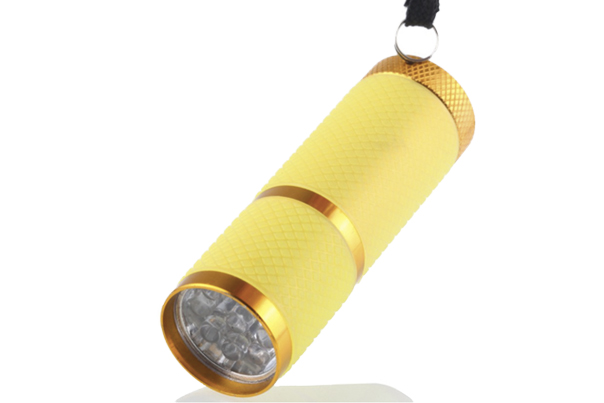 Э030 Портативная УФ лампа 12W, 9 светодиодов, желтая 