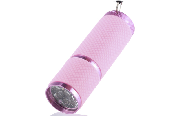 Э032 Портативная УФ лампа 12W, 9 светодиодов, розовая