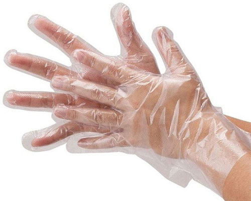 Полиэтиленовые маникюрные перчатки
